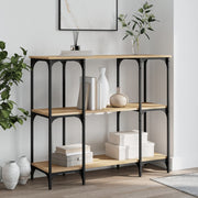 konsolbord 102x35x90 cm konstrueret træ sonoma-eg