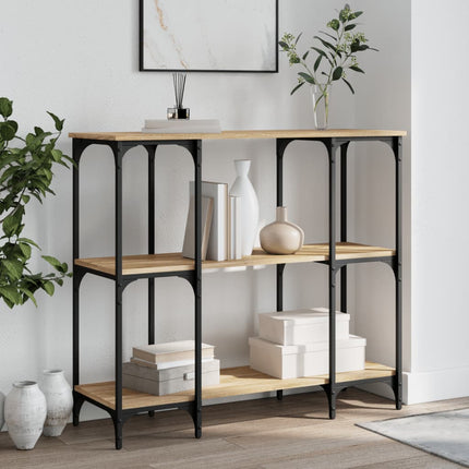 konsolbord 102x35x90 cm konstrueret træ sonoma-eg