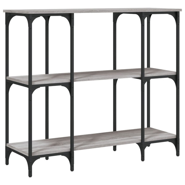 konsolbord 102x32x90 cm konstrueret træ grå sonoma-eg