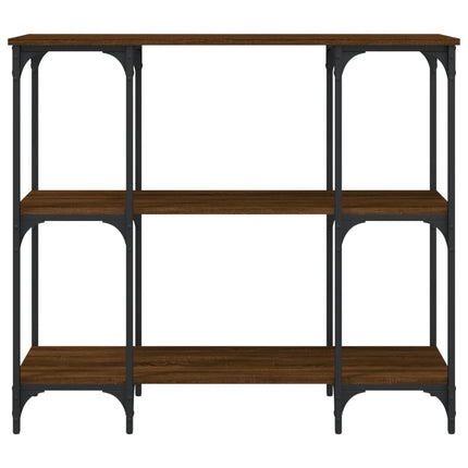 konsolbord 102x35x90 cm konstrueret træ brun egetræsfarve