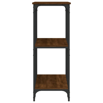 konsolbord 102x35x90 cm konstrueret træ brun egetræsfarve