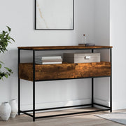 konsolbord 100x40x75 cm konstrueret træ røget egetræsfarve