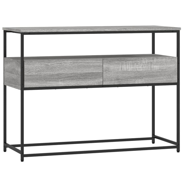 konsolbord 100x40x75 cm konstrueret træ grå sonoma-eg