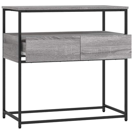 konsolbord 75x40x75 cm konstrueret træ grå sonoma-eg