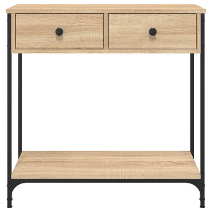 konsolbord 75x34,5x75 cm konstrueret træ sonoma-eg