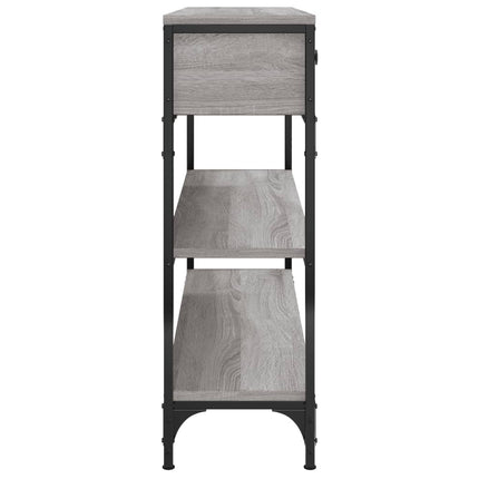 konsolbord 100x25x75 cm konstrueret træ grå sonoma-eg