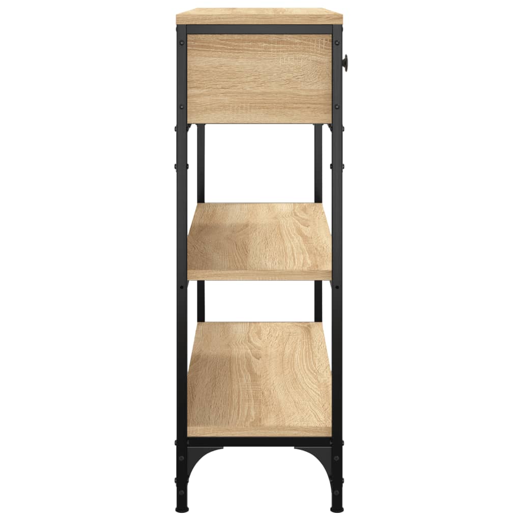 konsolbord 72,5x25x75 cm konstrueret træ sonoma-eg