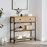 konsolbord 72,5x25x75 cm konstrueret træ sonoma-eg