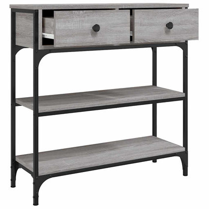 konsolbord 72,5x25x75 cm konstrueret træ grå sonoma-eg