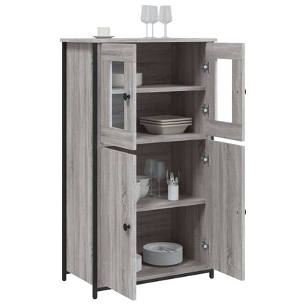 skab 62x32x106,5 cm konstrueret træ grå sonoma-eg