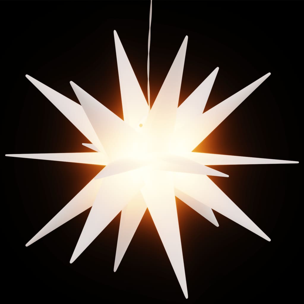 juledekoration med LED-lys foldbar 43 cm hvid