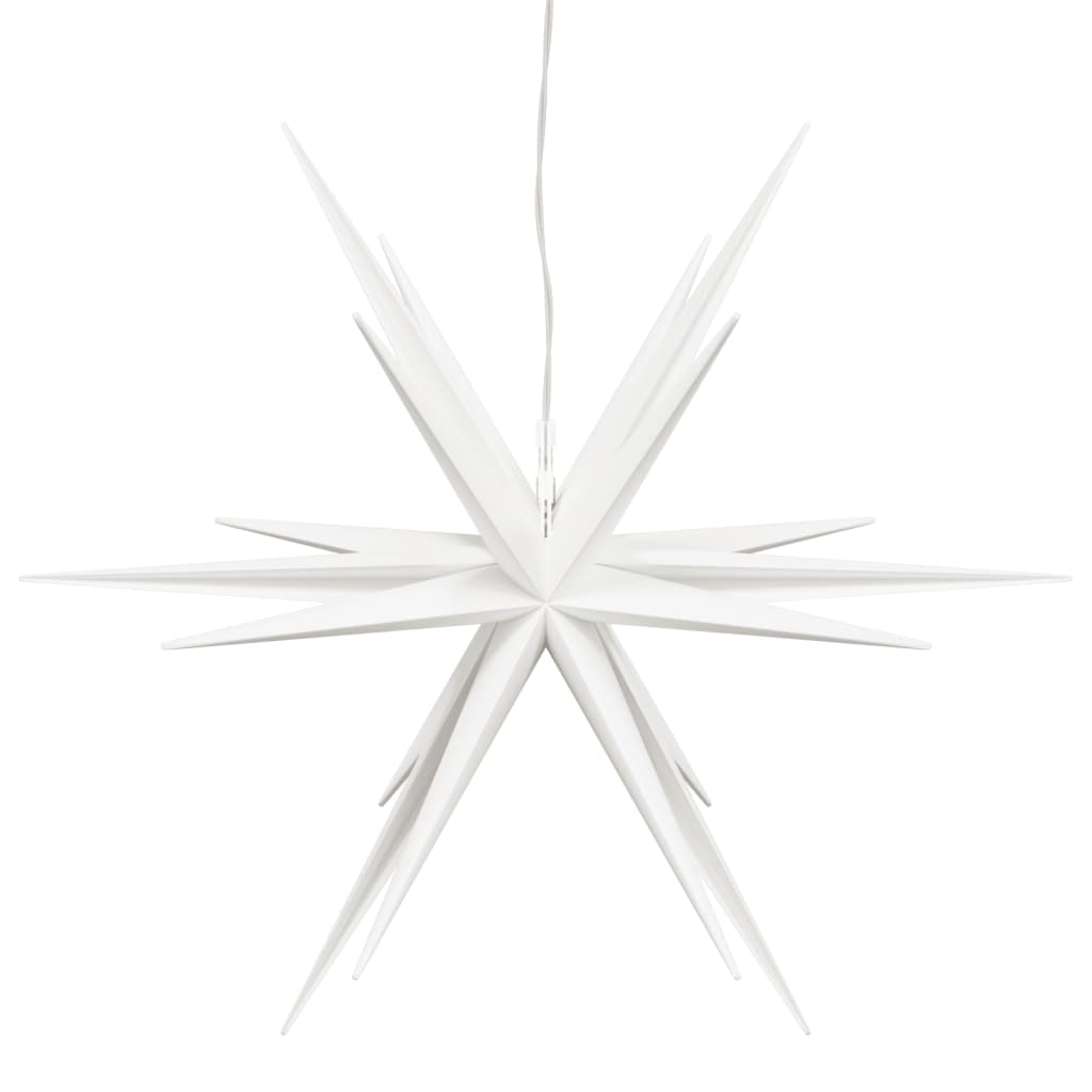 juledekoration med LED-lys foldbar 43 cm hvid