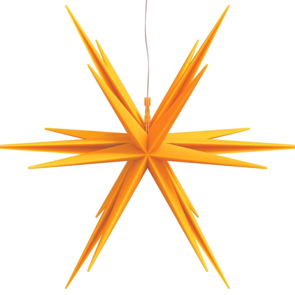 juledekoration med LED-lys foldbar 43 cm gul