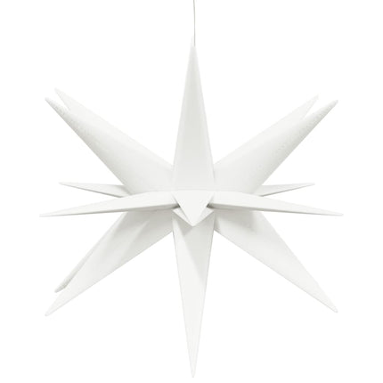 juledekoration med LED-lys foldbar 57 cm hvid