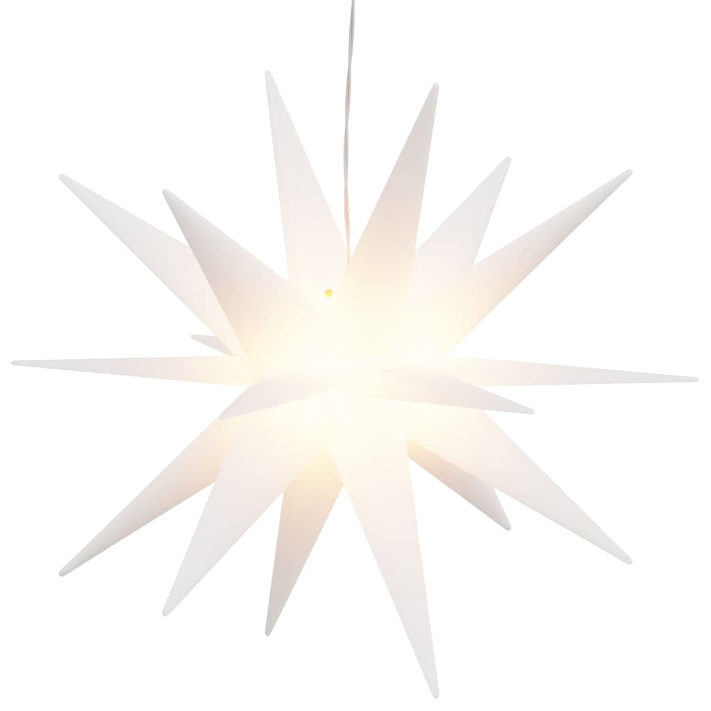 juledekoration med LED-lys foldbar 100 cm hvid