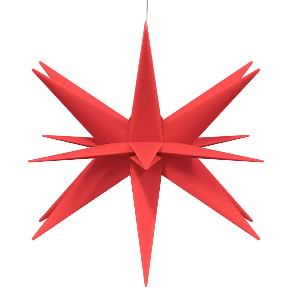 juledekoration med LED-lys 3 stk. foldbar rød