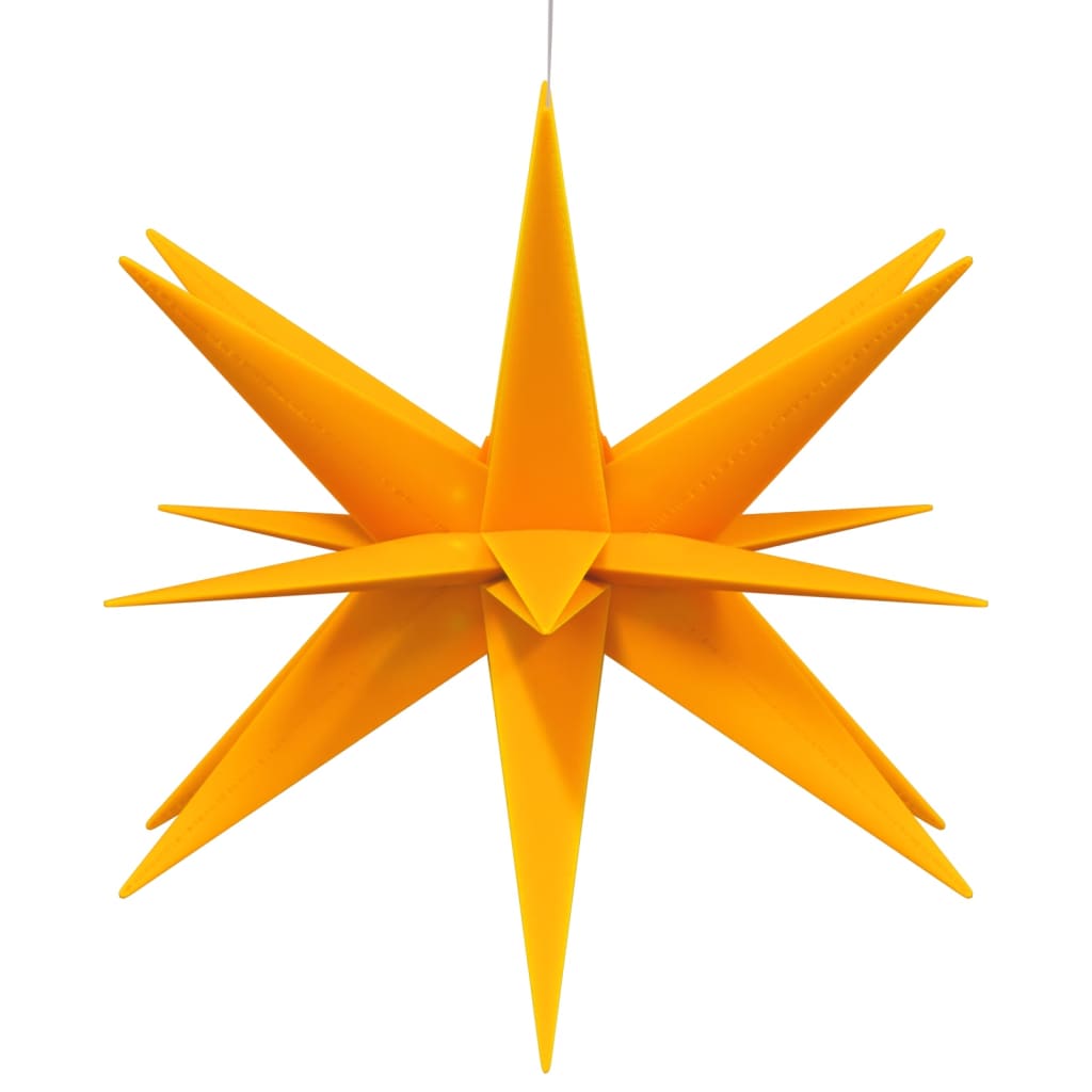 juledekoration med LED-lys 3 stk. foldbar gul