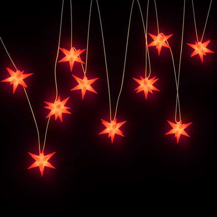 juledekoration med 10 LED'er 10 cm rød