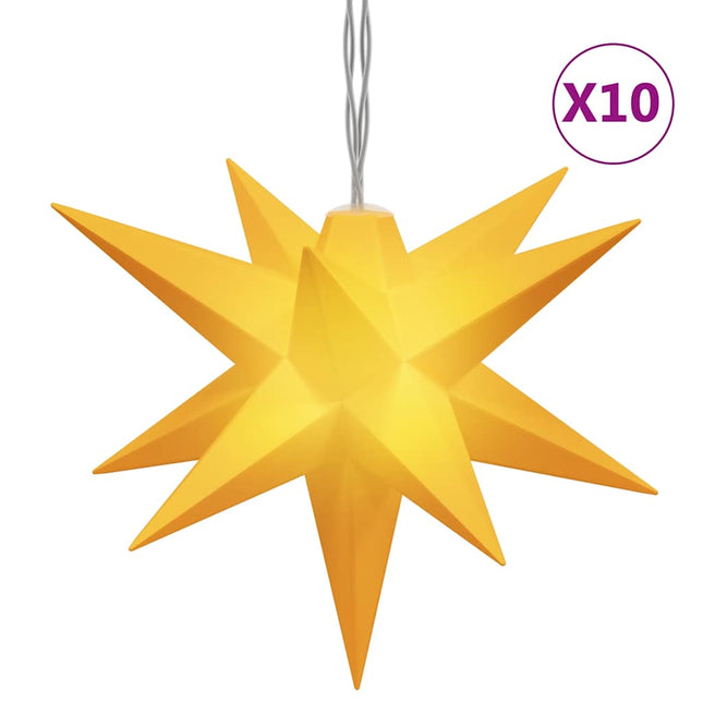 juledekoration med 10 LED'er 10 cm gul