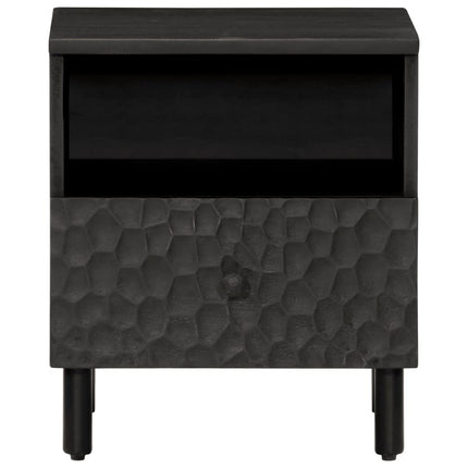 sengeborde 2 stk. 40x33x46 cm massivt mangotræ sort
