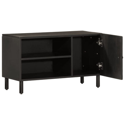 tv-bord 80x31x46 cm massivt mangotræ sort