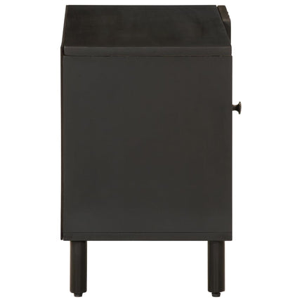tv-bord 80x31x46 cm massivt mangotræ sort