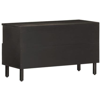 tv-bord 80x33x46 cm massivt mangotræ sort
