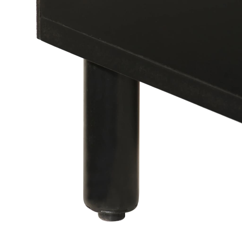 badeværelsesskab 38x33x160 cm massivt mangotræ sort