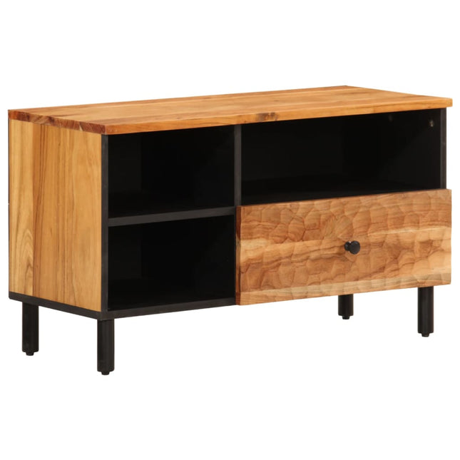 tv-bord 80x33x46 cm massivt akacietræ