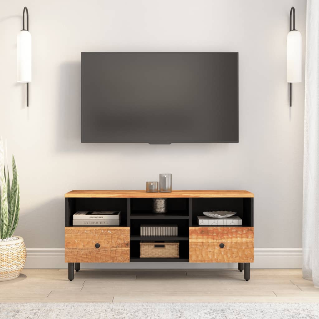 tv-bord 100x33x46 cm massivt akacietræ