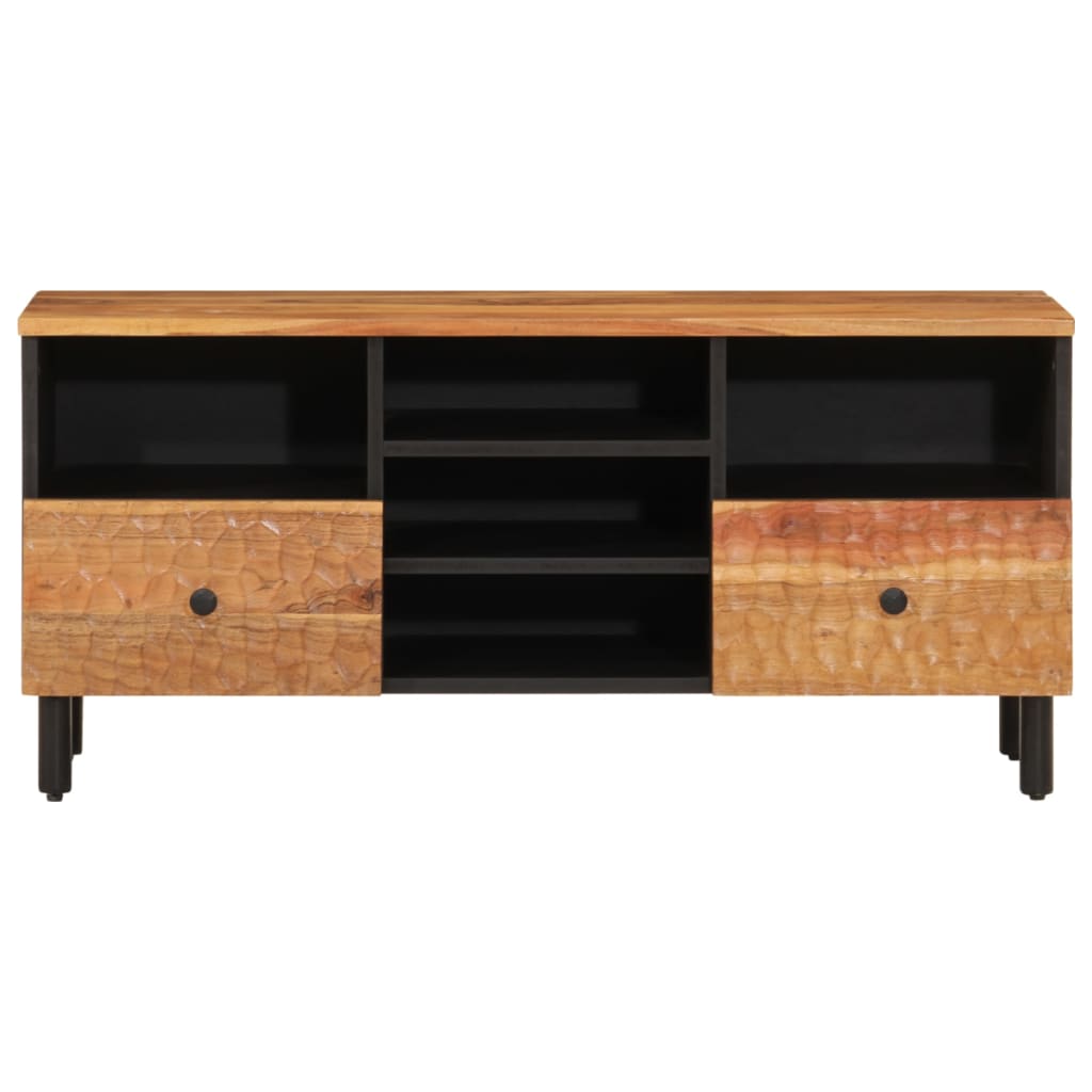 tv-bord 100x33x46 cm massivt akacietræ
