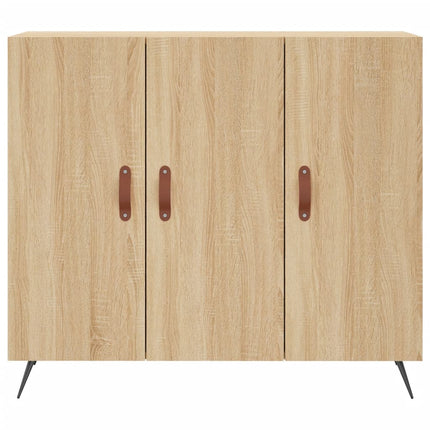 skab 90x34x80 cm konstrueret træ røget egetræsfarve