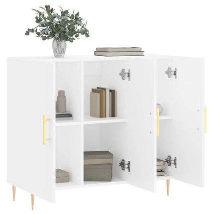 skab 90x34x80 cm konstrueret træ hvid