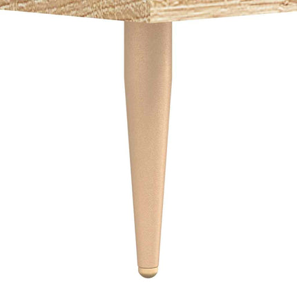 skab 90x34x80 cm konstrueret træ røget egetræsfarve