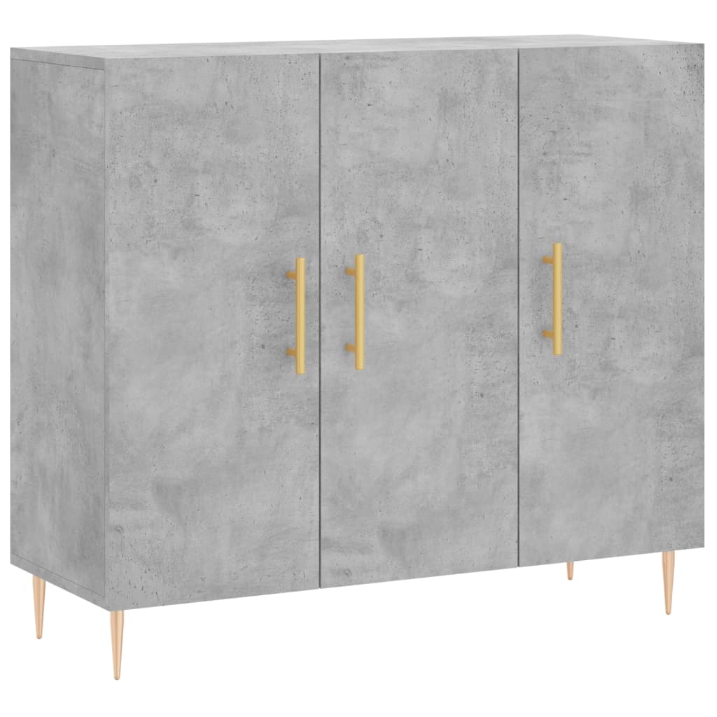 skab 90x34x80 cm konstrueret træ betongrå