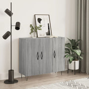 skab 90x34x80 cm konstrueret træ grå sonoma-eg