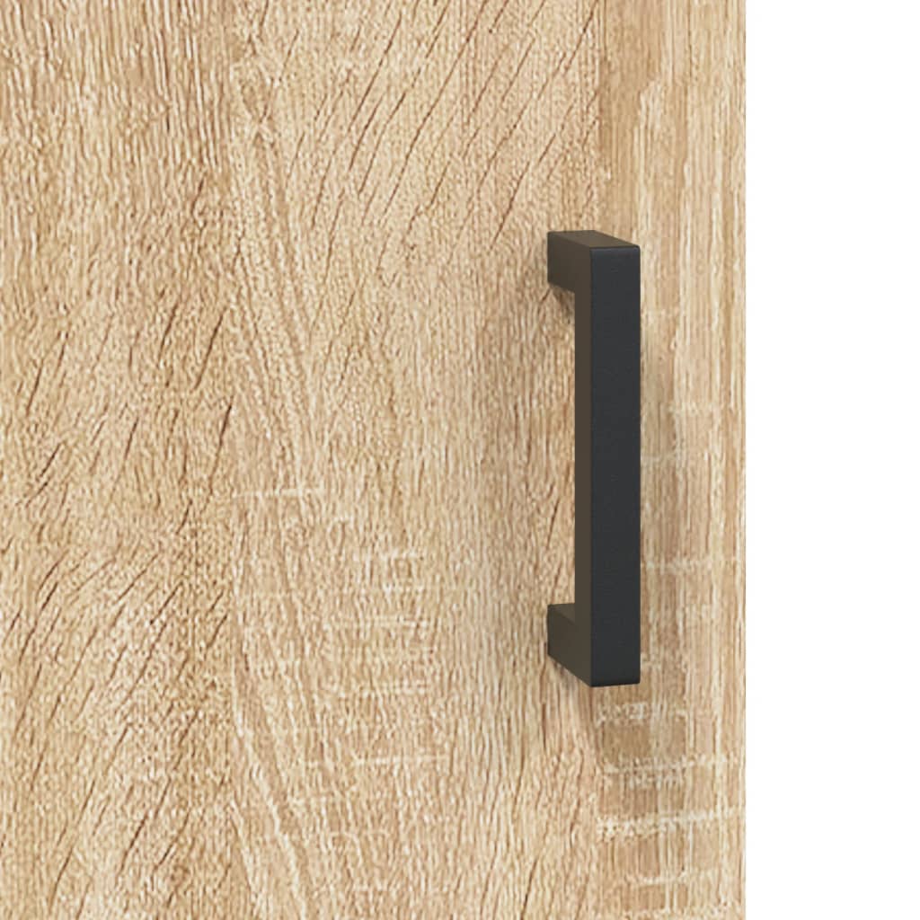 skab 90x34x80 cm konstrueret træ røget egetræsfarve