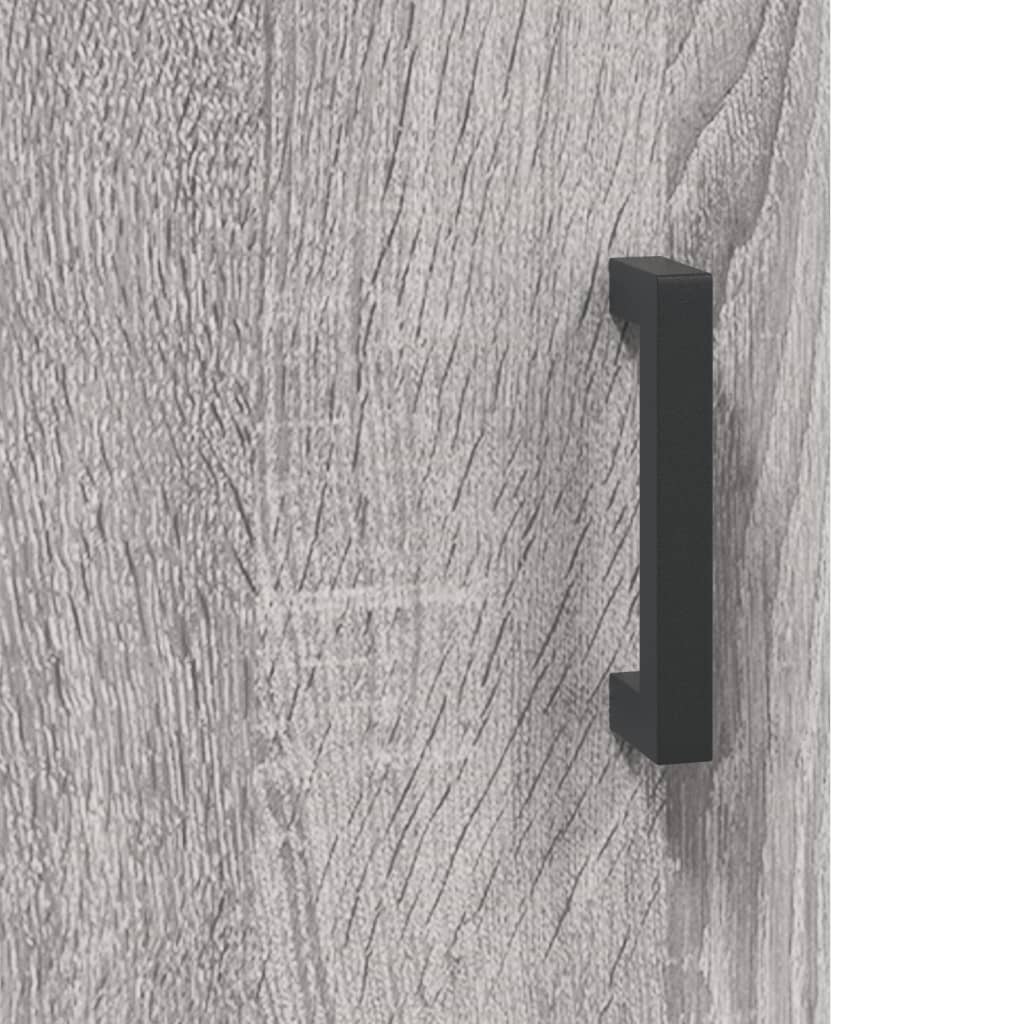 skab 90x34x80 cm konstrueret træ grå sonoma-eg