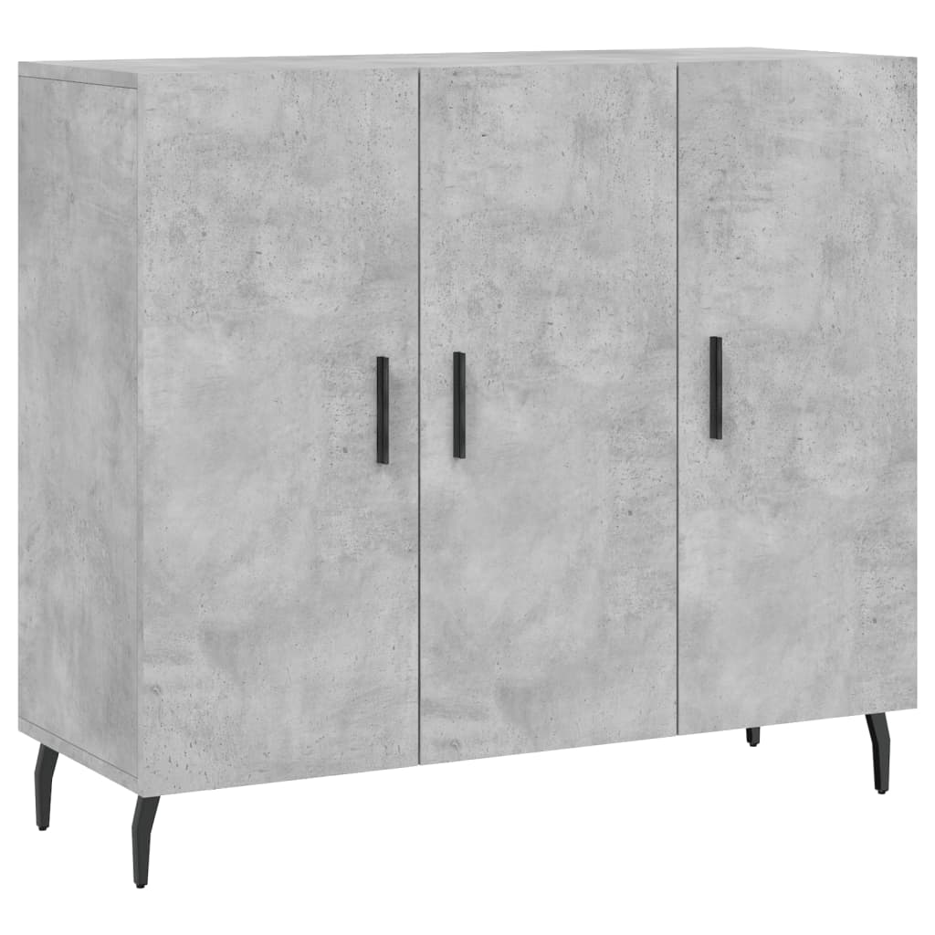 skab 90x34x80 cm konstrueret træ betongrå