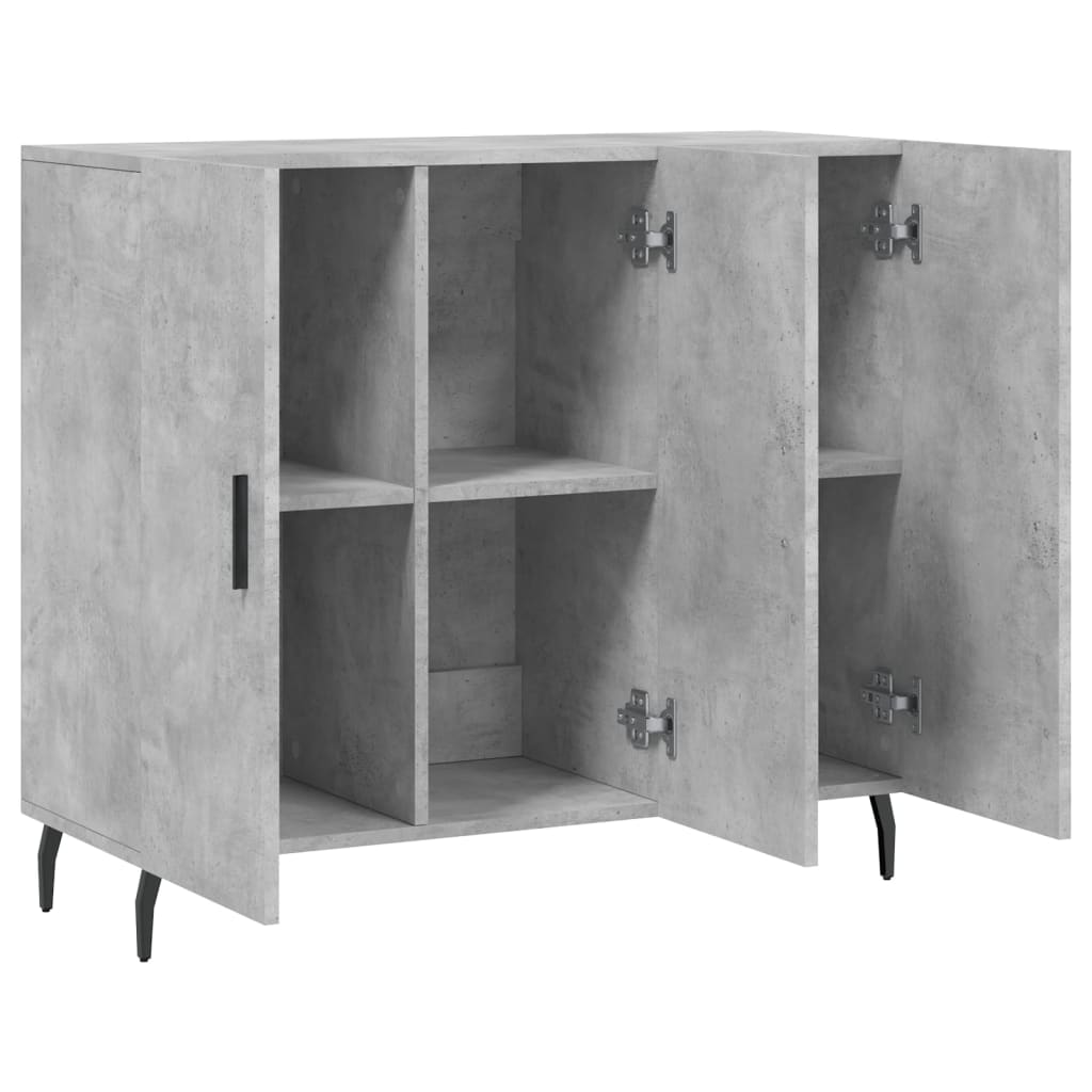 skab 90x34x80 cm konstrueret træ betongrå