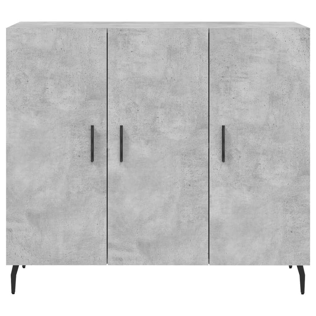 skab 90x34x80 cm konstrueret træ betongrå