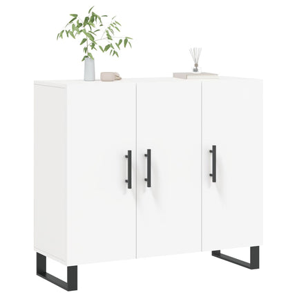 skab 90x34x80 cm konstrueret træ hvid