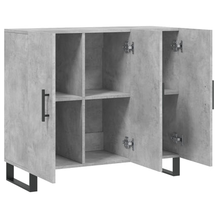 skab 90x34x80 cm konstrueret træ betongrå