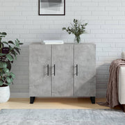 skab 90x34x80 cm konstrueret træ betongrå