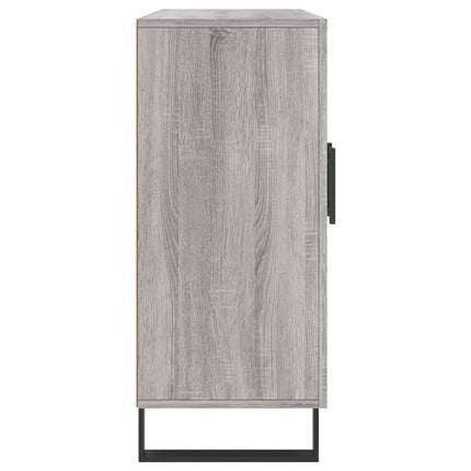 skab 90x34x80 cm konstrueret træ grå sonoma-eg