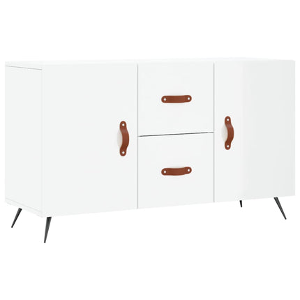 skænk 100x36x60 cm konstrueret træ hvid højglans