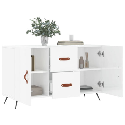 skænk 100x36x60 cm konstrueret træ hvid højglans