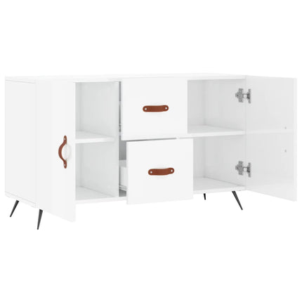 skænk 100x36x60 cm konstrueret træ hvid højglans