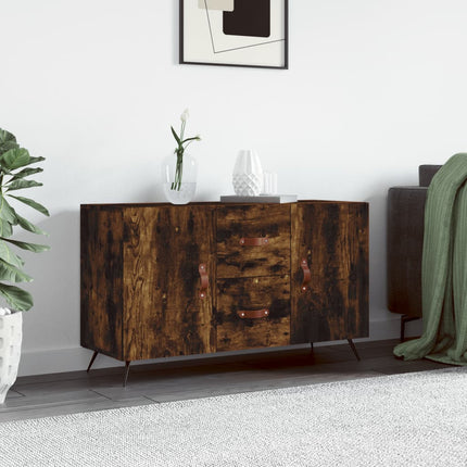skænk 100x36x60 cm konstrueret træ røget egetræsfarve