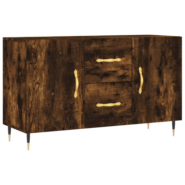 skænk 100x36x60 cm konstrueret træ røget egetræsfarve